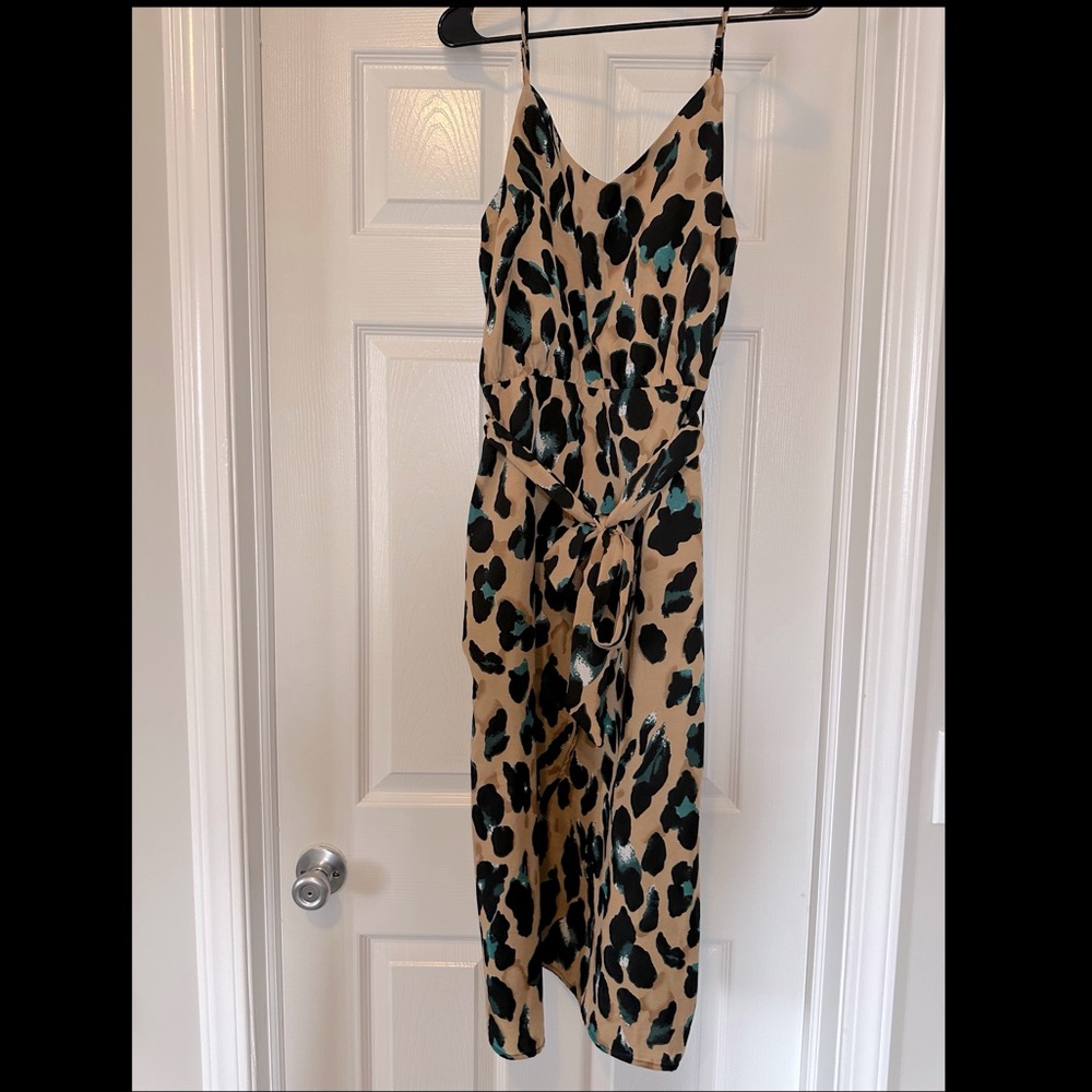 Mob wife slip leopard print fly away dress